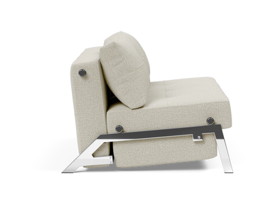 Cubed Full-Size Sofa Bed with Chrome Legs