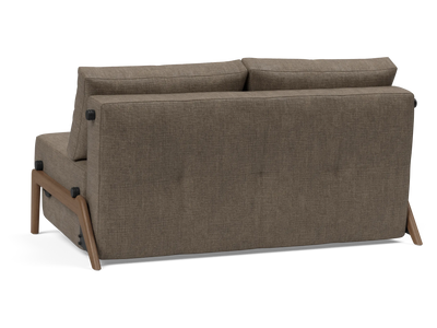 Cubed Full-Size Sofa Bed with Dark Wood Legs