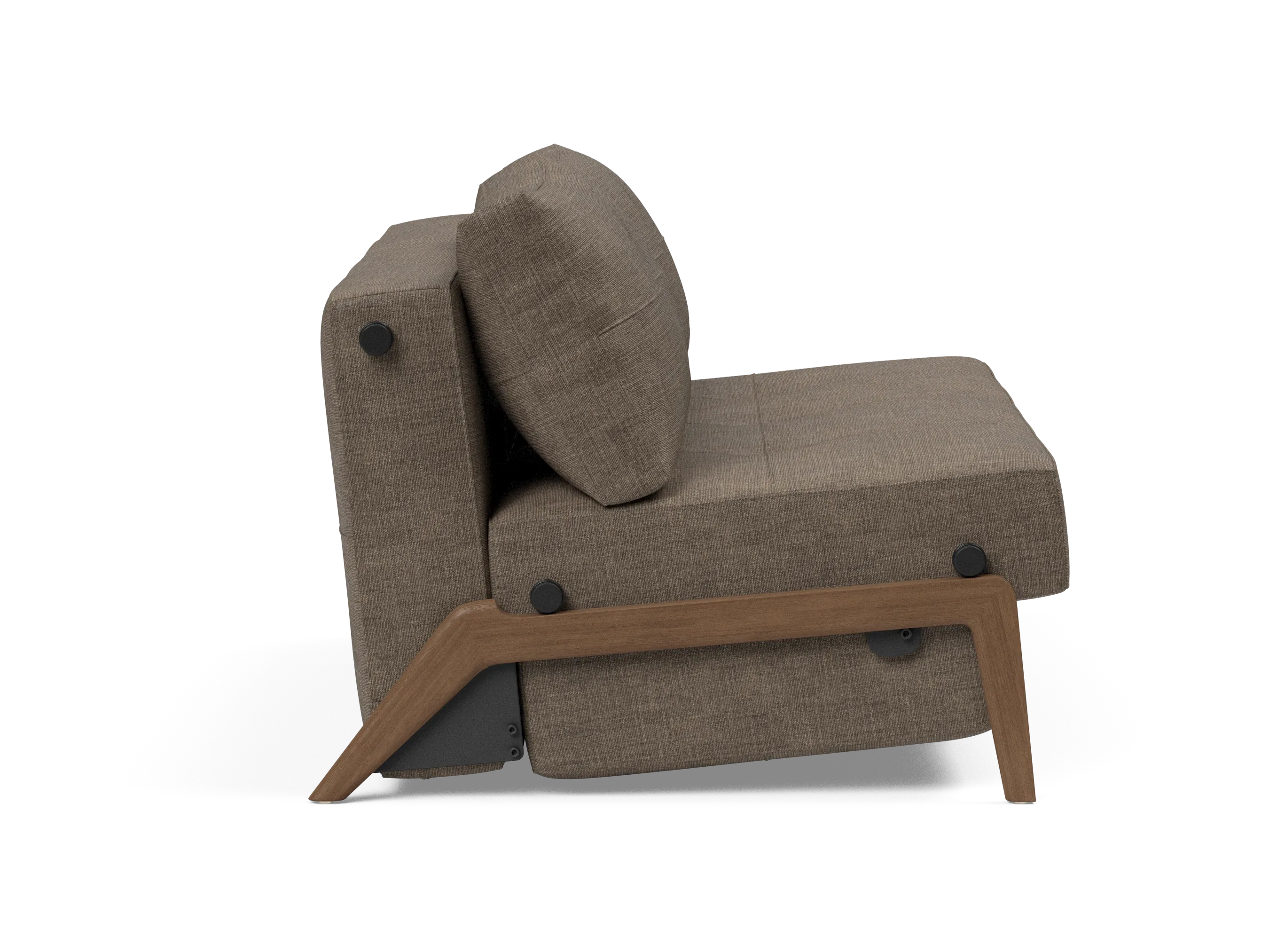 Cubed Full-Size Sofa Bed with Dark Wood Legs