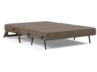 Cubed Full-Size Sofa Bed with Dark Wood Legs