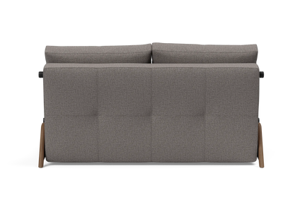 Cubed Full-Size Sofa Bed with Dark Wood Legs
