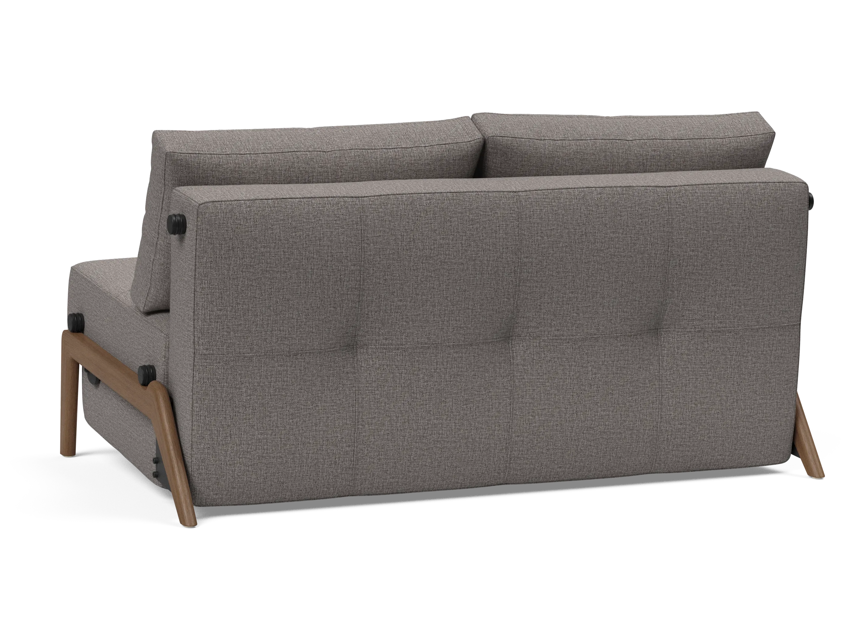 Cubed Full-Size Sofa Bed with Dark Wood Legs