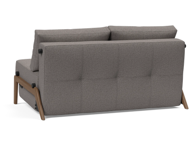 Cubed Full-Size Sofa Bed with Dark Wood Legs
