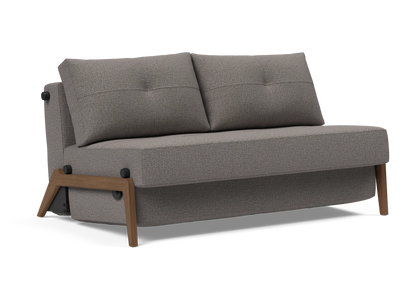 Cubed Full-Size Sofa Bed with Dark Wood Legs