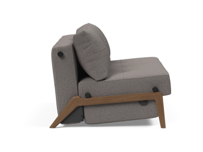 Cubed Full-Size Sofa Bed with Dark Wood Legs
