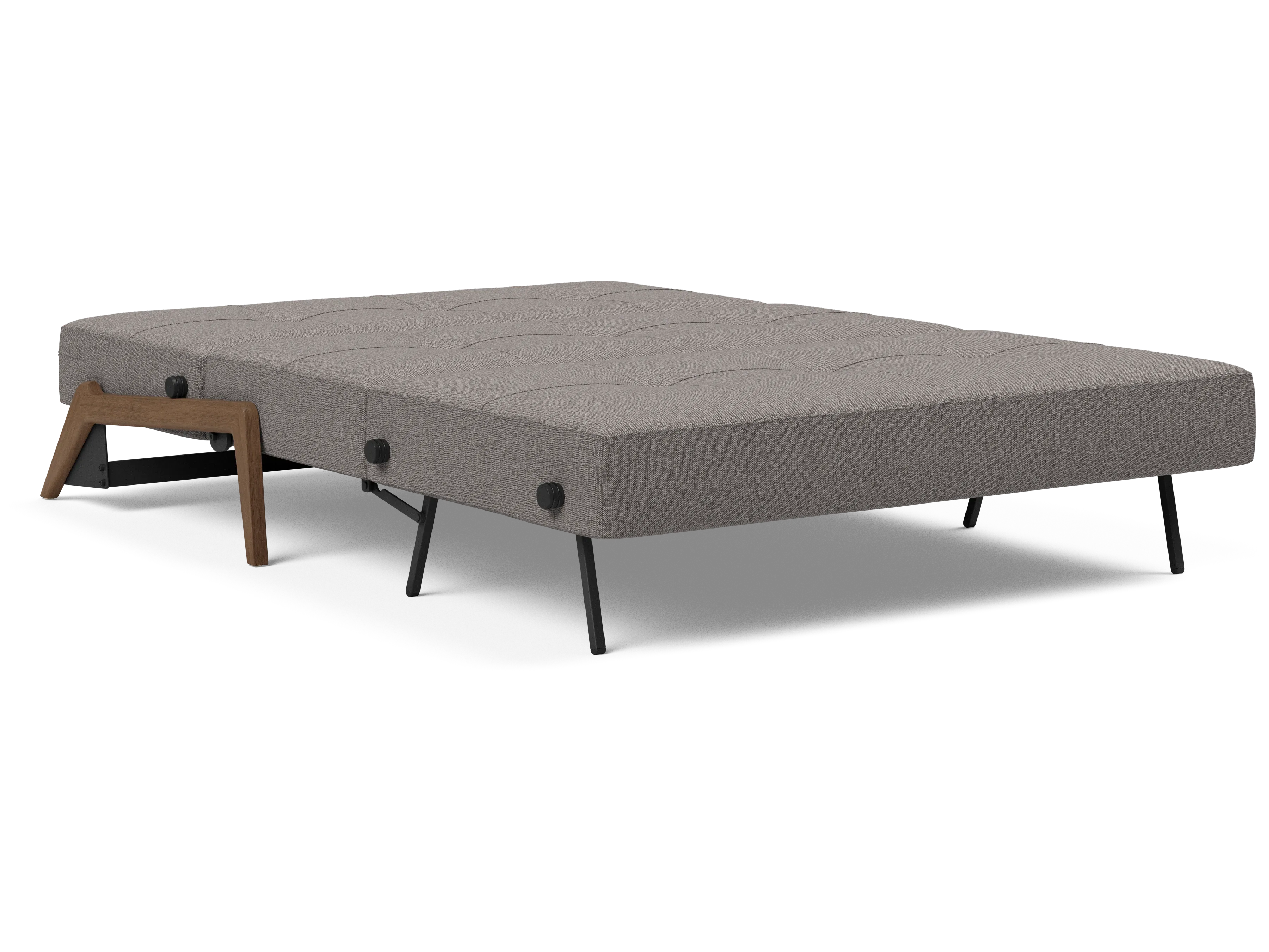 Cubed Full-Size Sofa Bed with Dark Wood Legs