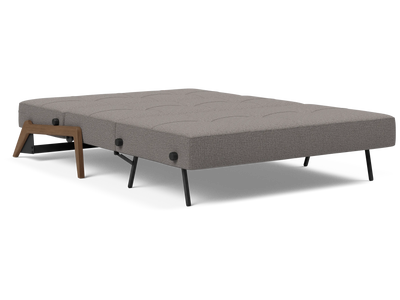 Cubed Full-Size Sofa Bed with Dark Wood Legs