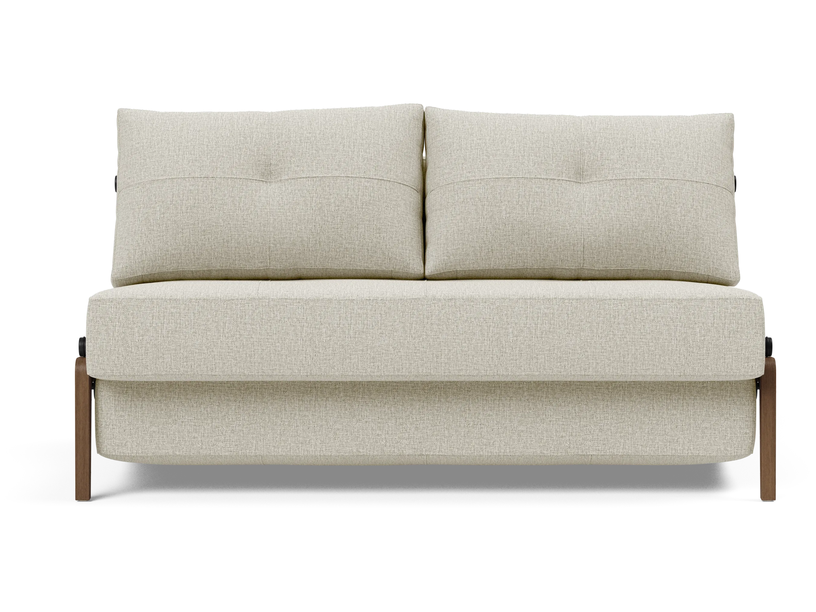 Cubed Full-Size Sofa Bed with Dark Wood Legs