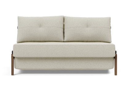 Cubed Full-Size Sofa Bed with Dark Wood Legs