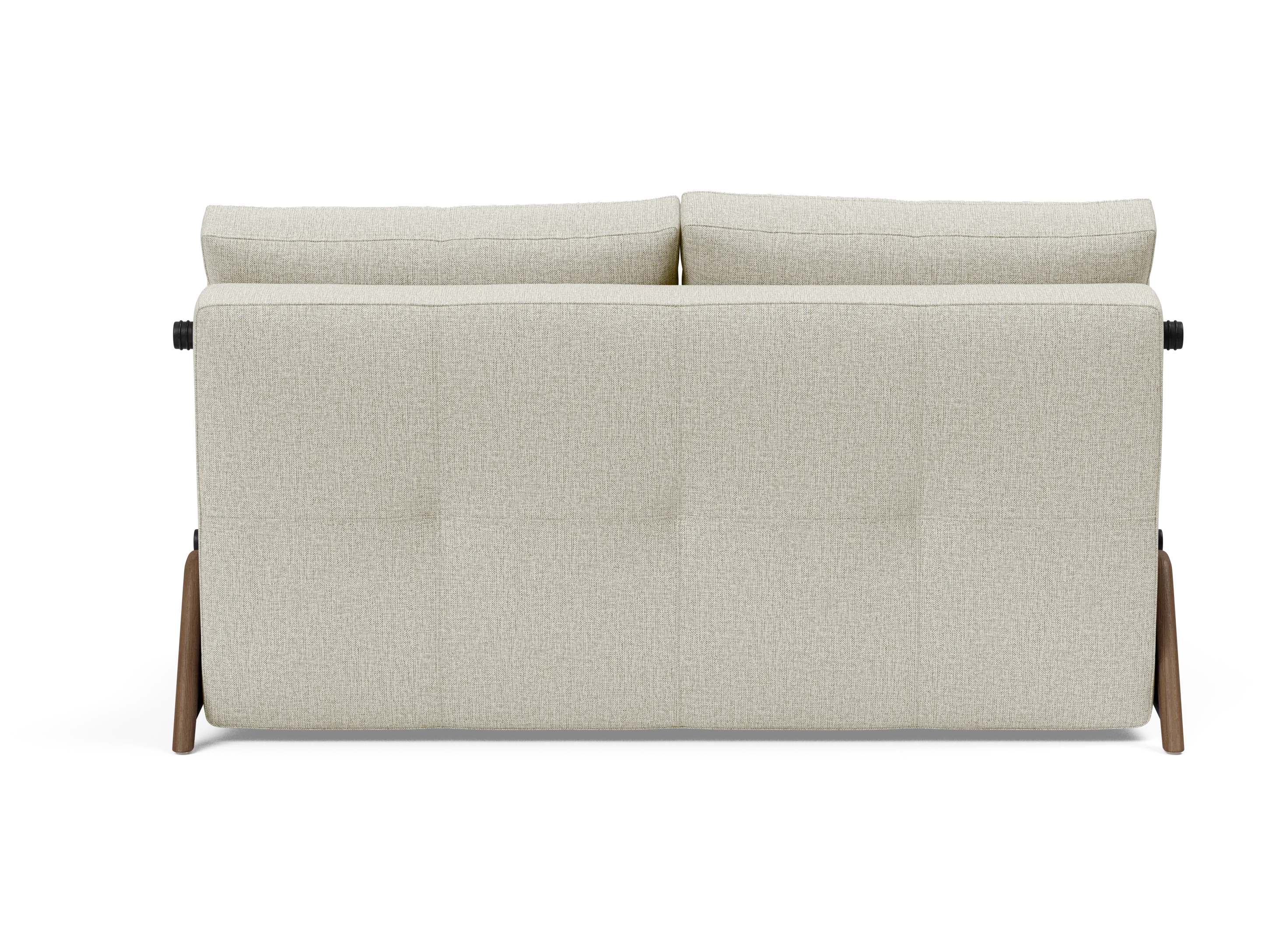 Cubed Full-Size Sofa Bed with Dark Wood Legs