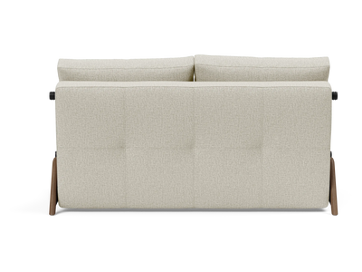 Cubed Full-Size Sofa Bed with Dark Wood Legs