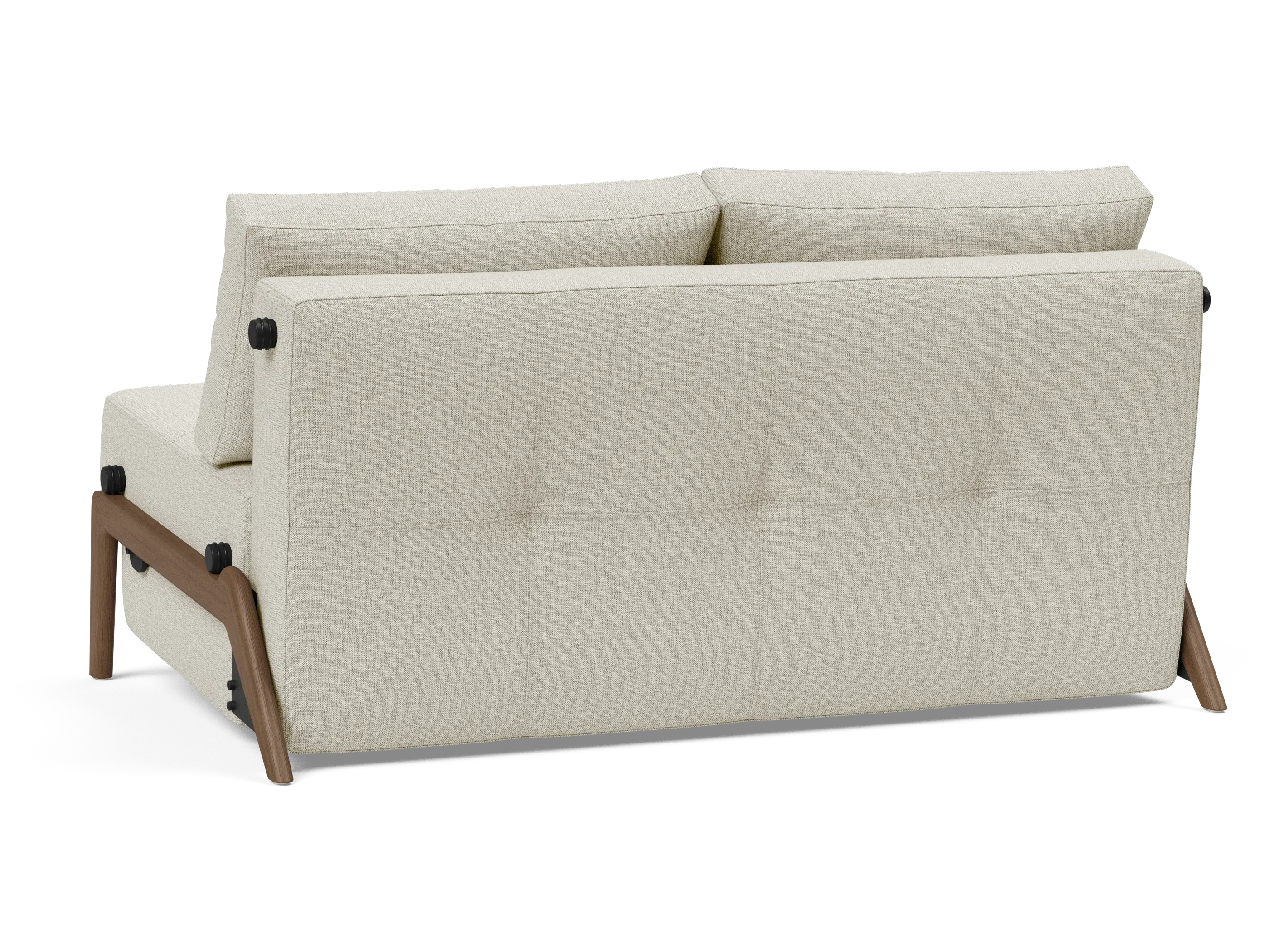 Cubed Full-Size Sofa Bed with Dark Wood Legs