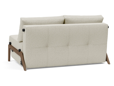 Cubed Full-Size Sofa Bed with Dark Wood Legs