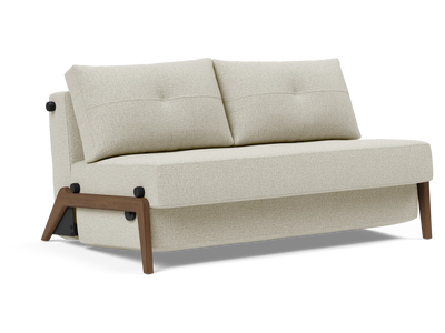 Cubed Full-Size Sofa Bed with Dark Wood Legs