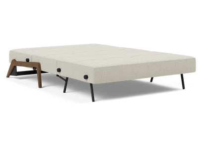 Cubed Full-Size Sofa Bed with Dark Wood Legs
