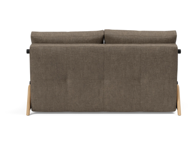 Cubed Full-Size Sofa Bed with Wood Legs