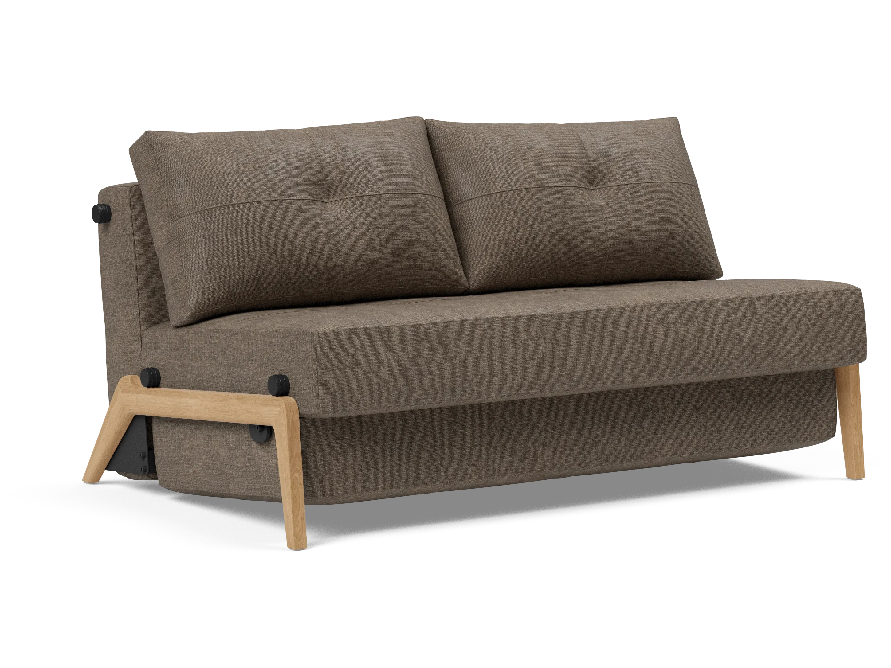 Cubed Full-Size Sofa Bed with Wood Legs