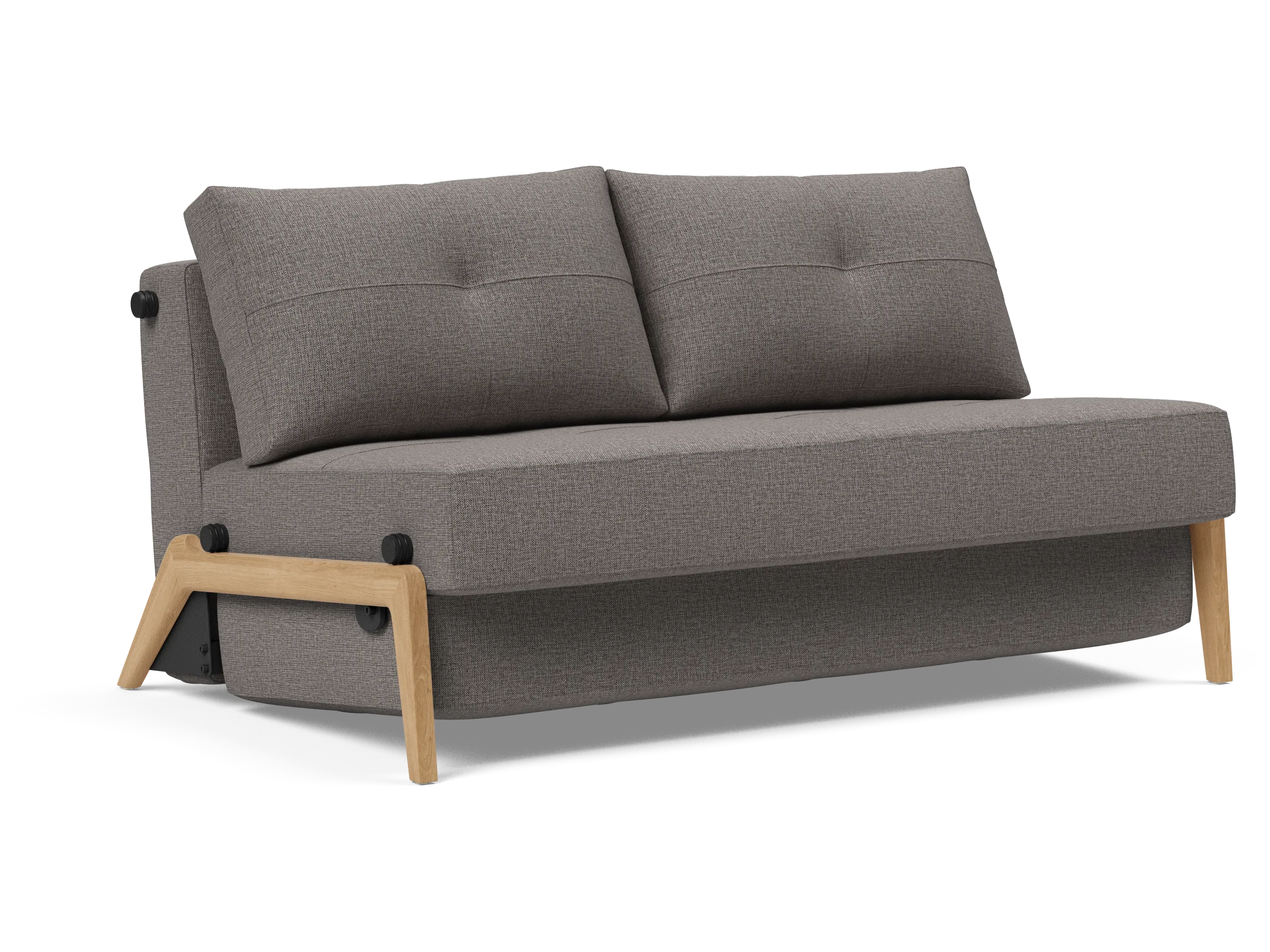 Cubed Full-Size Sofa Bed with Wood Legs