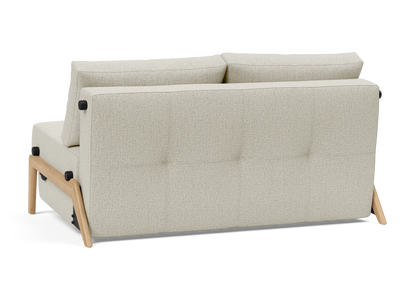 Cubed Full-Size Sofa Bed with Wood Legs