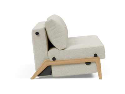 Cubed Full-Size Sofa Bed with Wood Legs