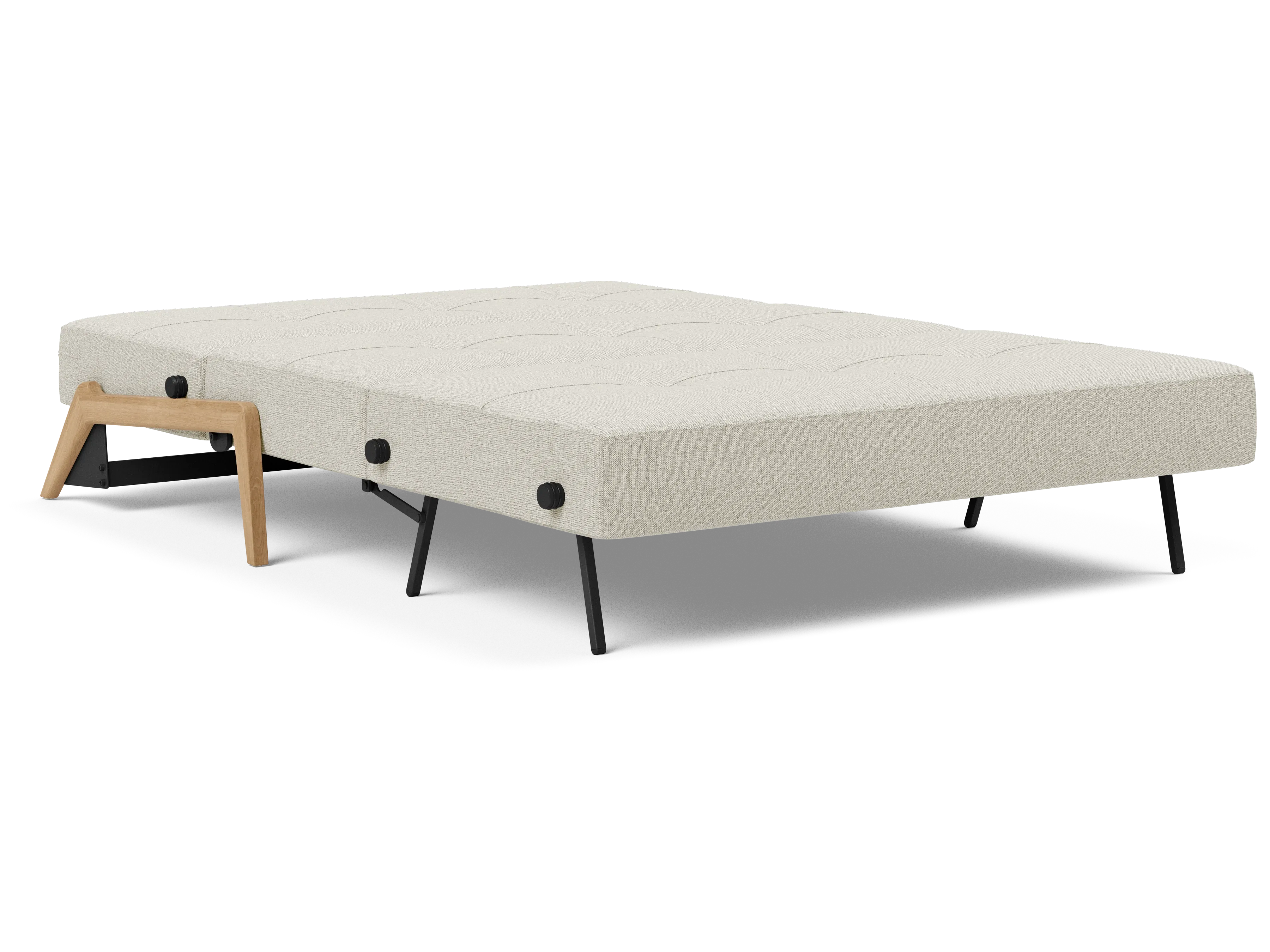 Cubed Full-Size Sofa Bed with Wood Legs