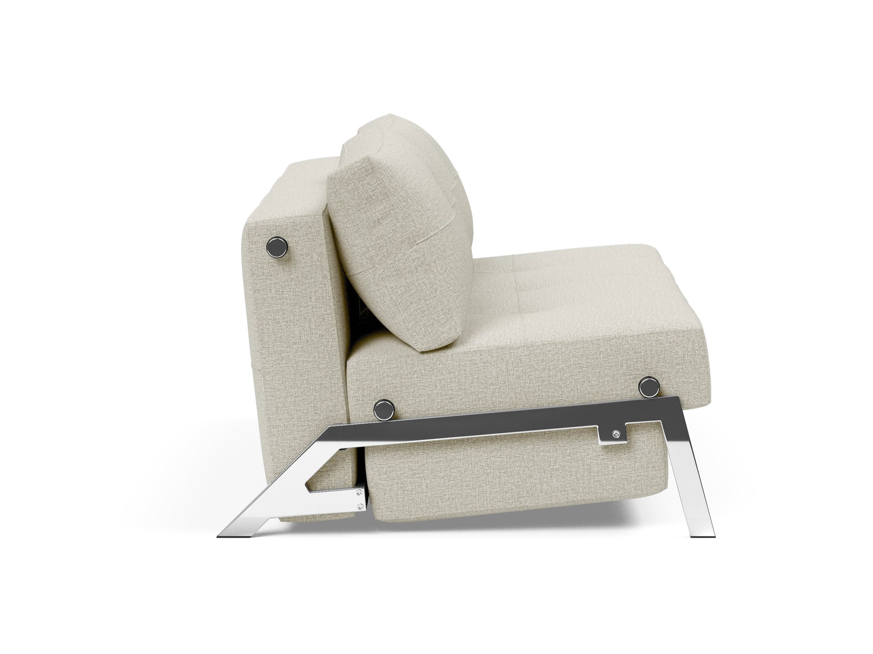 Cubed Queen-Size Sofa Bed with Chrome Legs