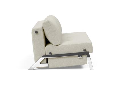 Cubed Queen-Size Sofa Bed with Chrome Legs