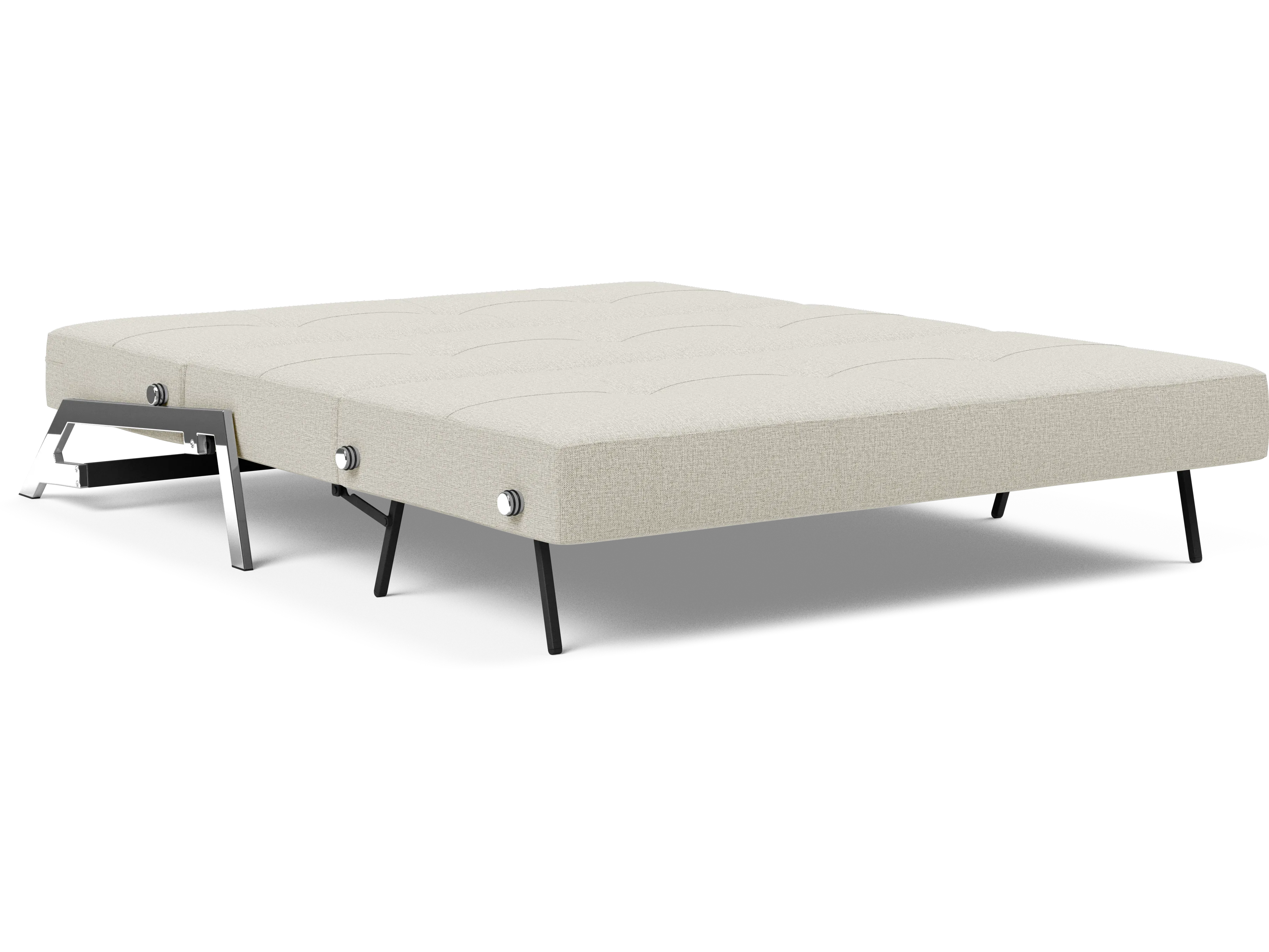 Cubed Queen-Size Sofa Bed with Chrome Legs