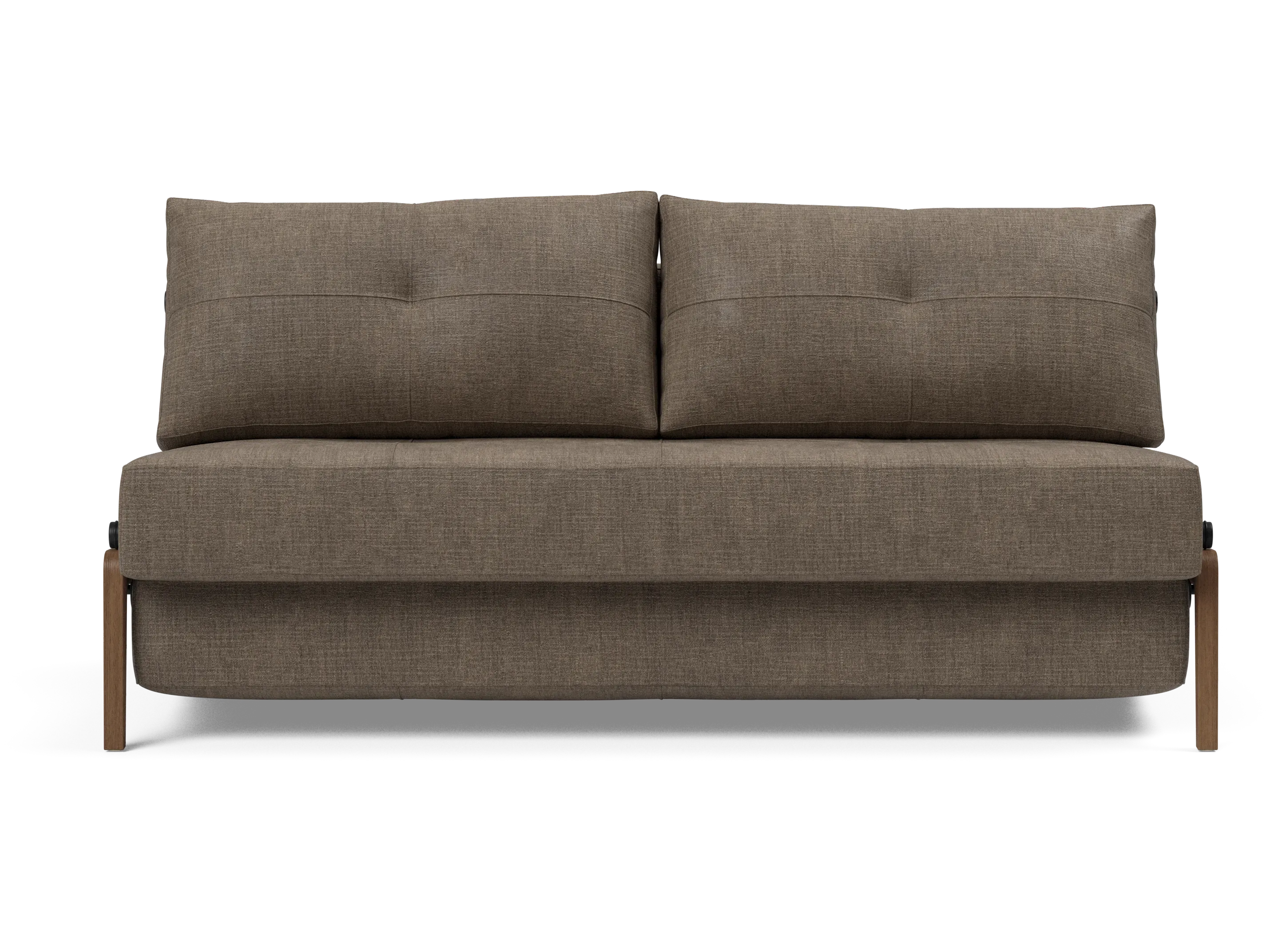 Cubed Queen-Size Sofa Bed with Dark Wood Legs