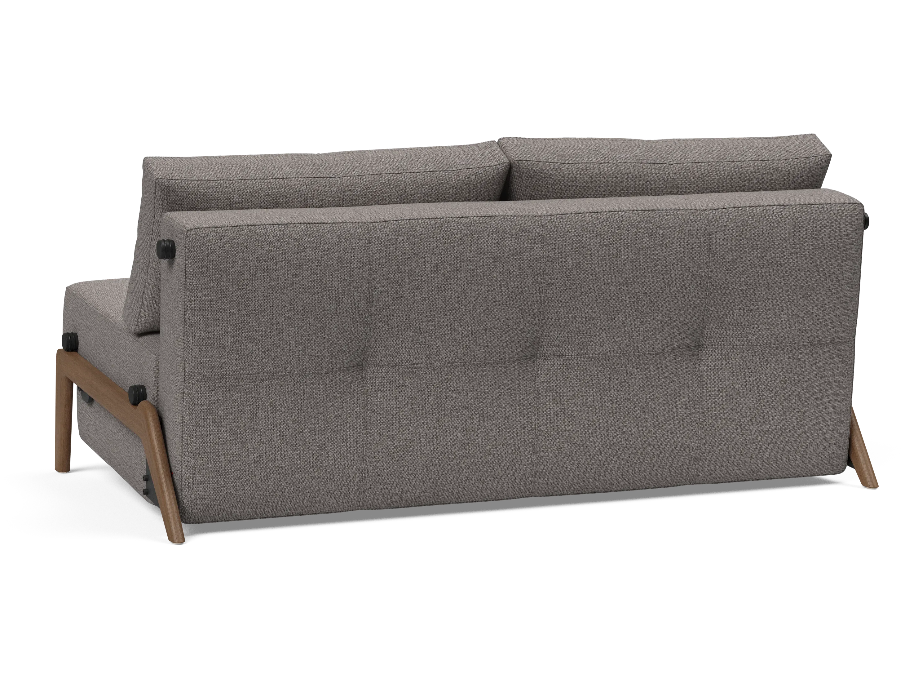 Cubed Queen-Size Sofa Bed with Dark Wood Legs