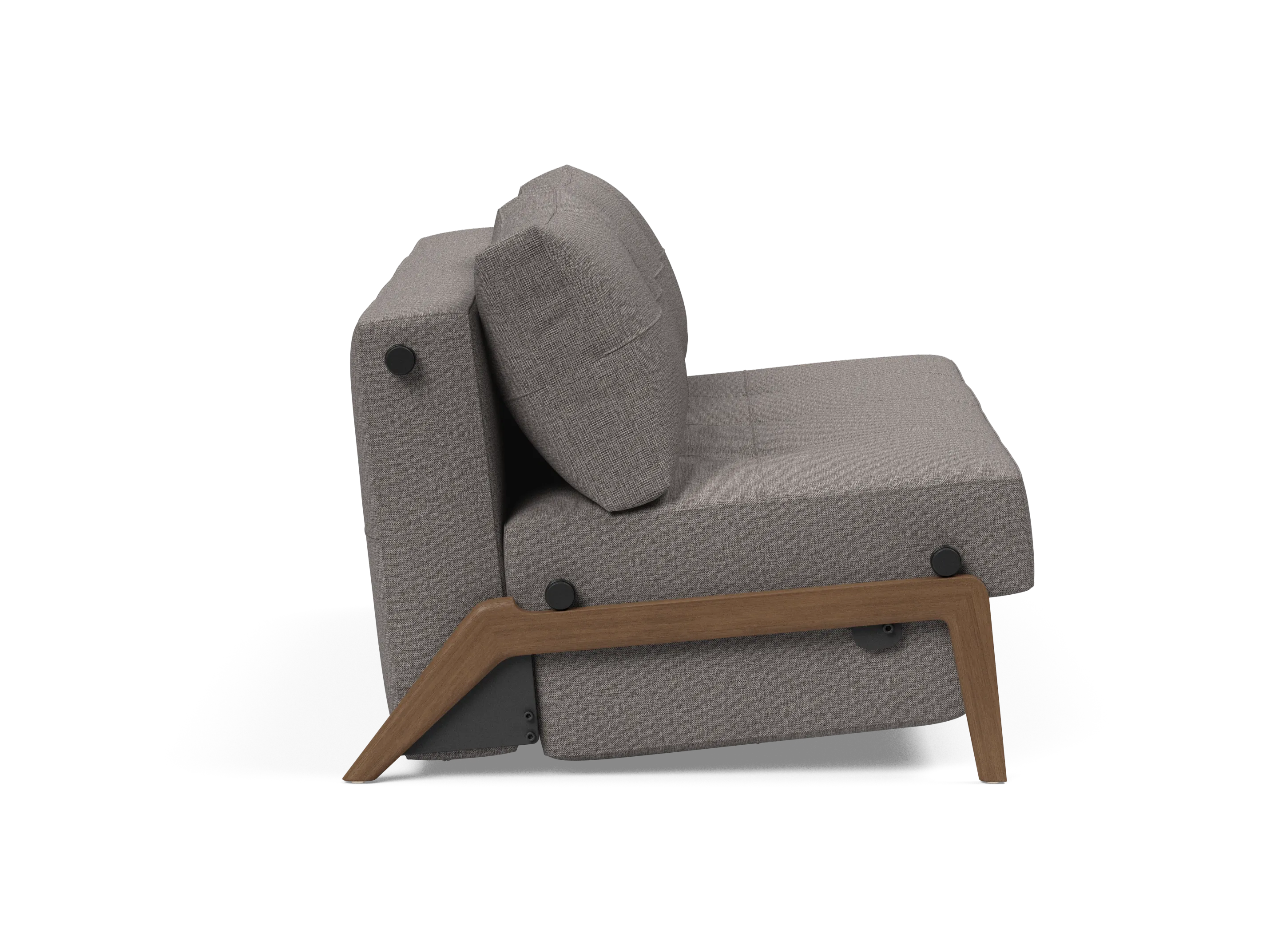 Cubed Queen-Size Sofa Bed with Dark Wood Legs