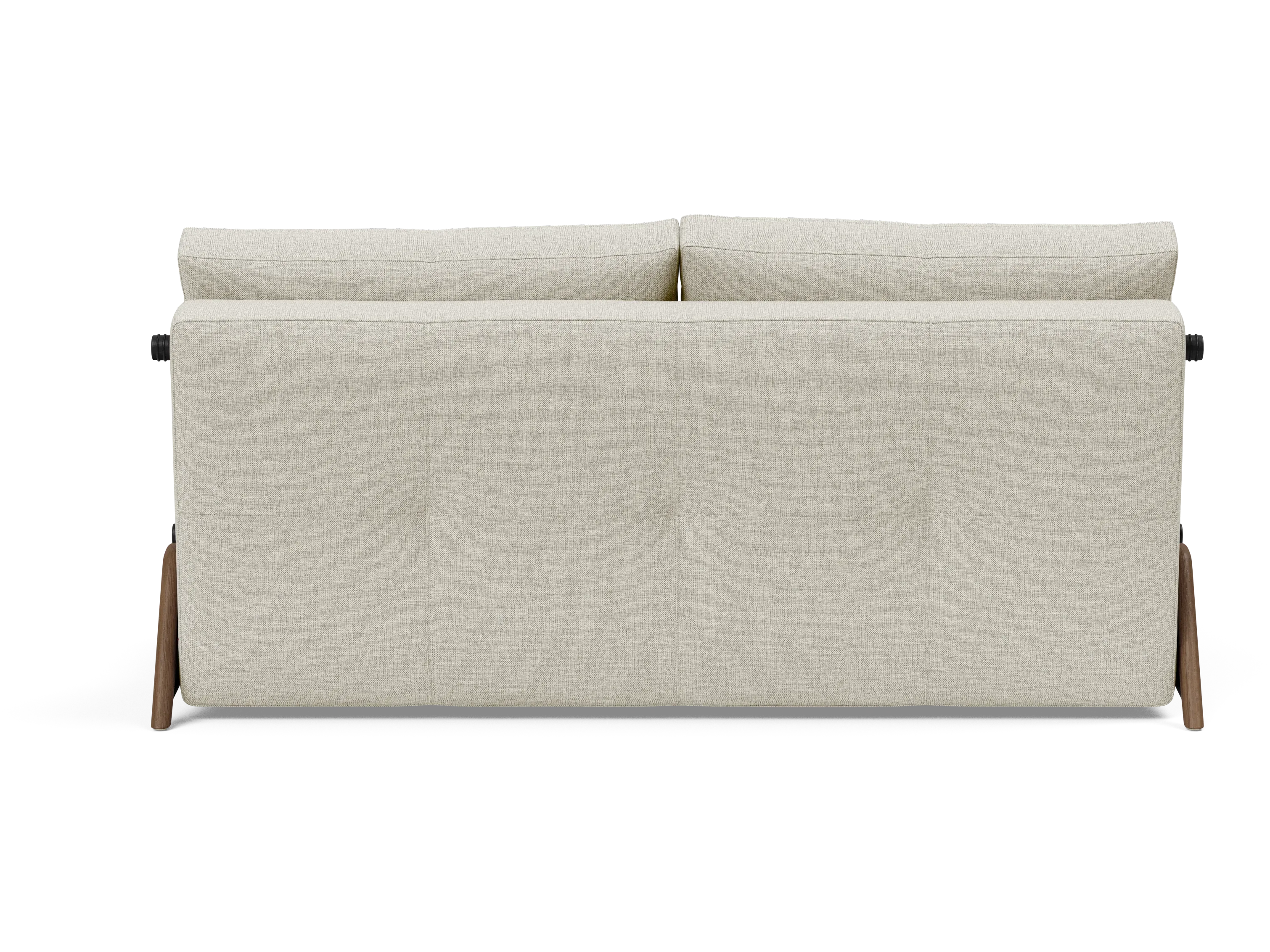 Cubed Queen-Size Sofa Bed with Dark Wood Legs