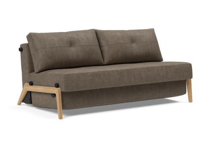 Cubed Queen-Size Sofa Bed with Wood Legs
