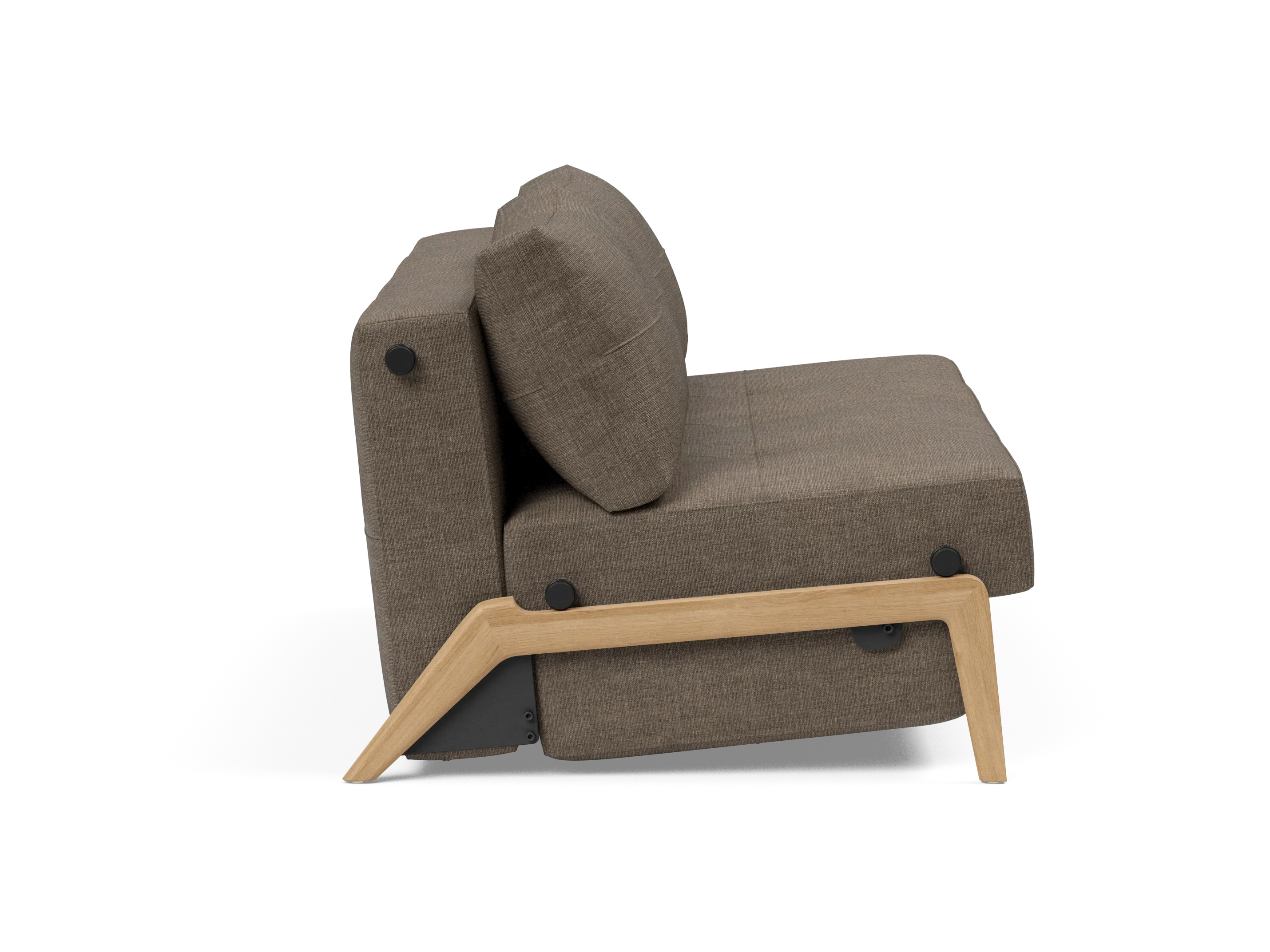 Cubed Queen-Size Sofa Bed with Wood Legs