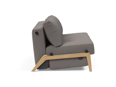 Cubed Queen-Size Sofa Bed with Wood Legs