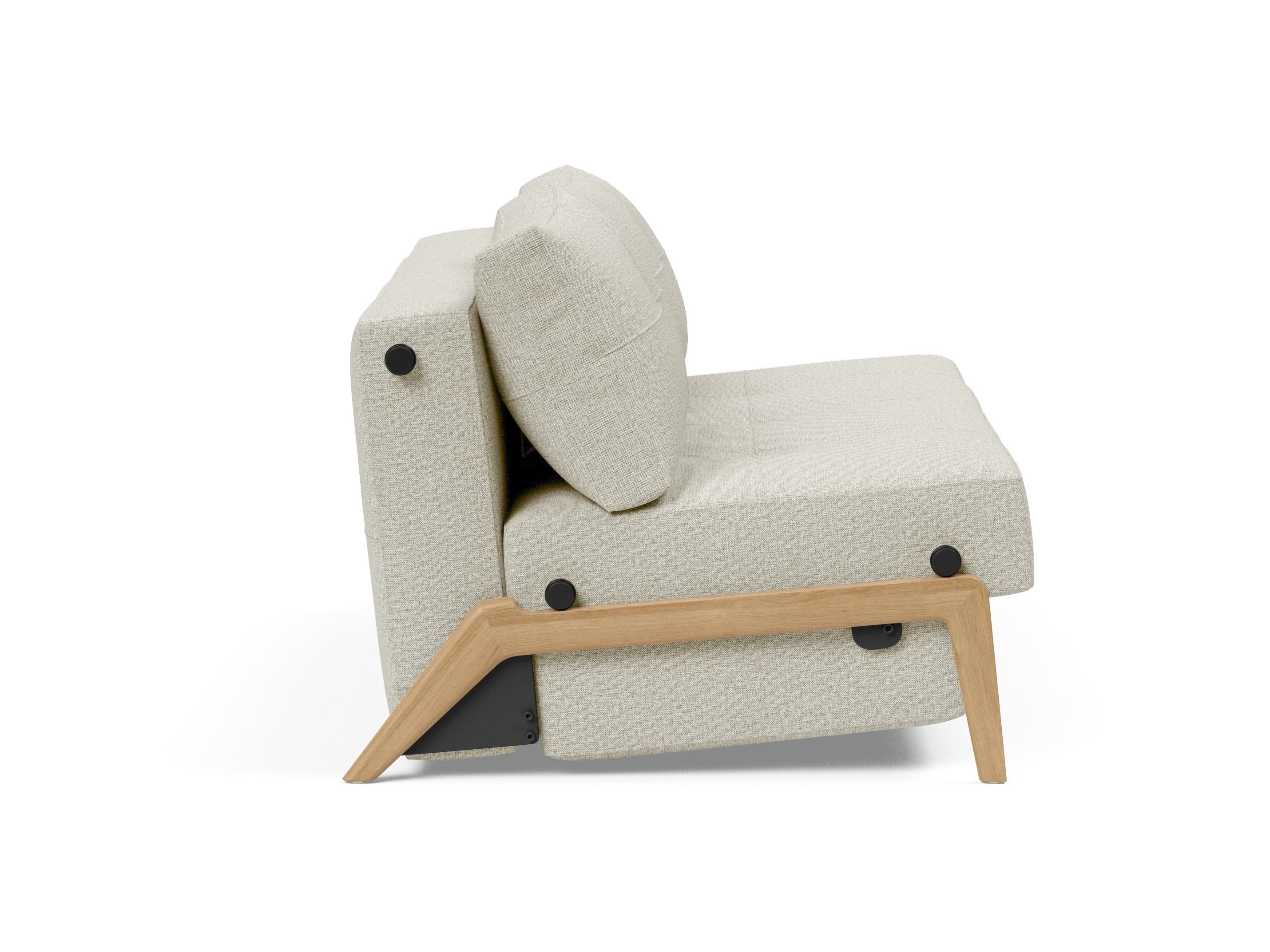 Cubed Queen-Size Sofa Bed with Wood Legs