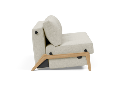 Cubed Queen-Size Sofa Bed with Wood Legs