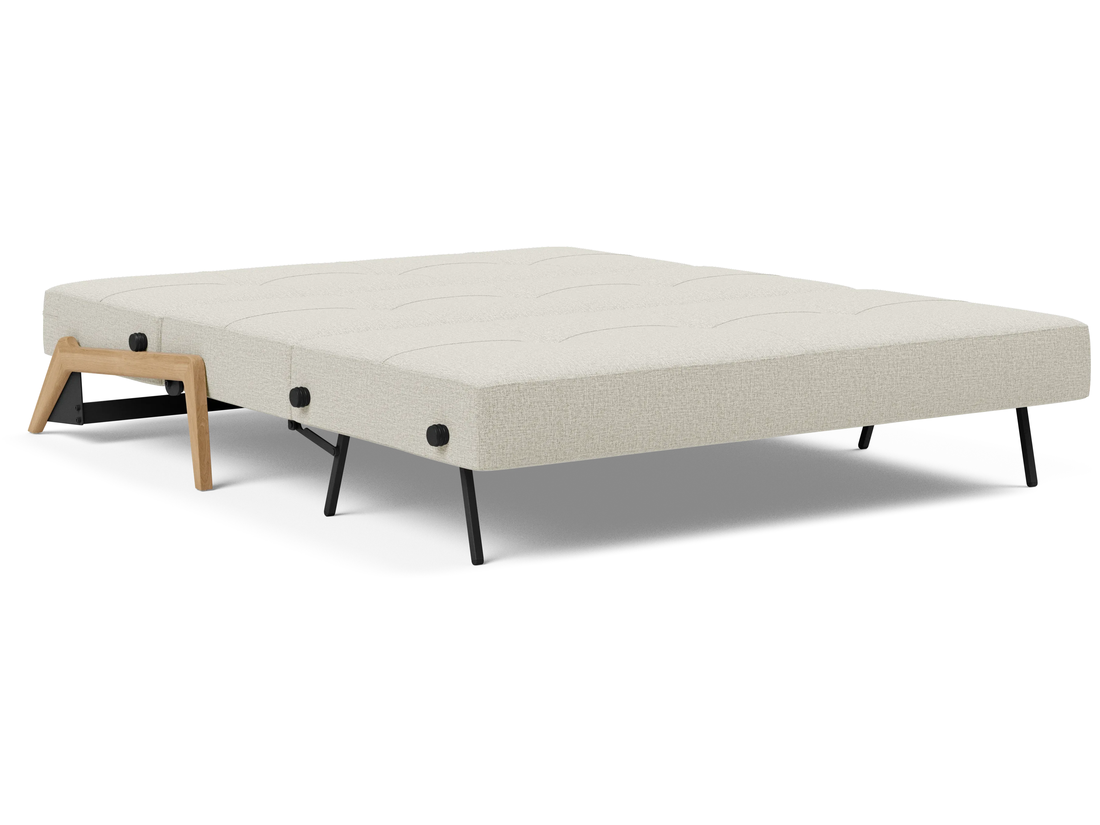 Cubed Queen-Size Sofa Bed with Wood Legs
