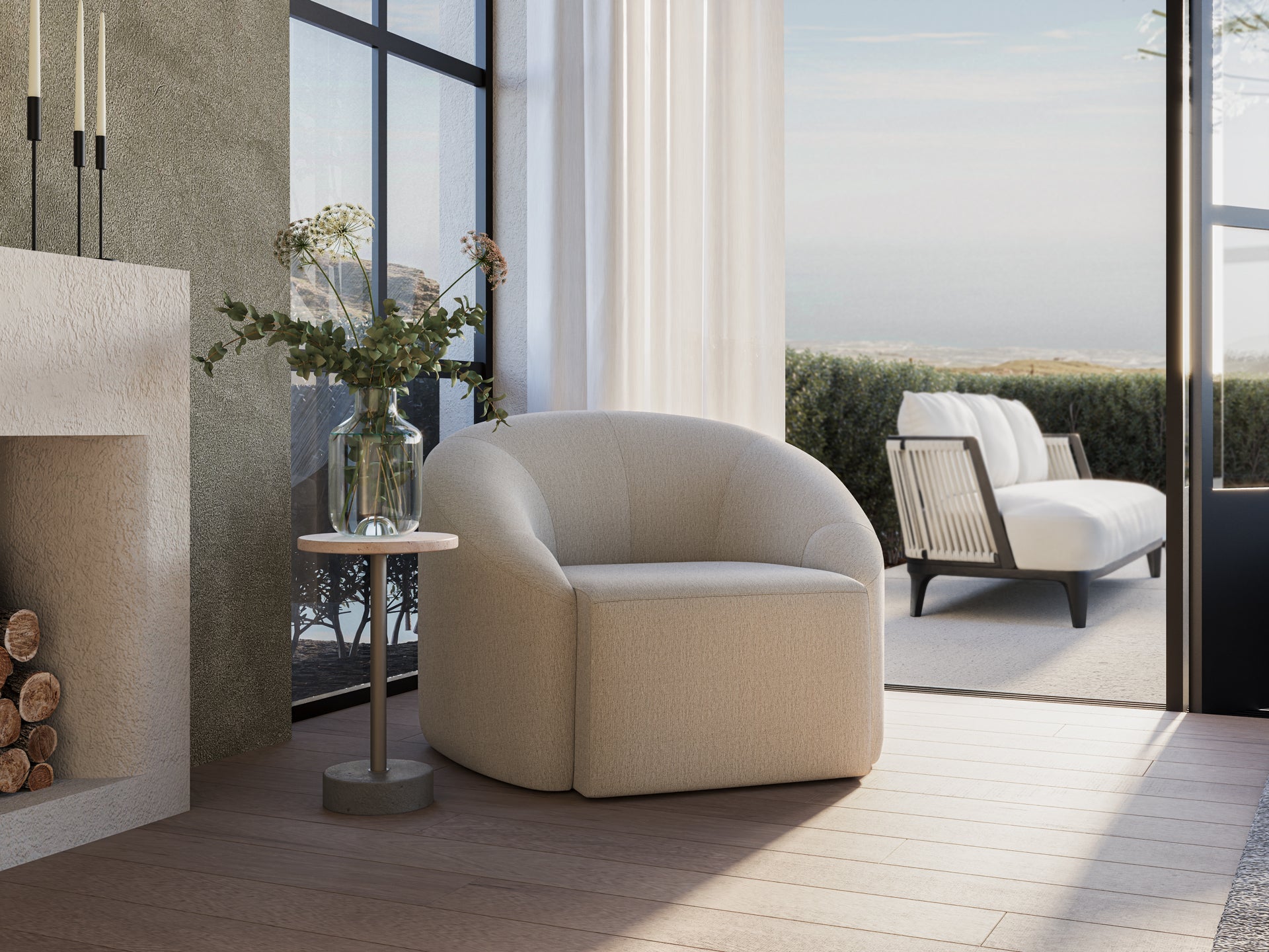 Jersey Lounge Swivel Chair