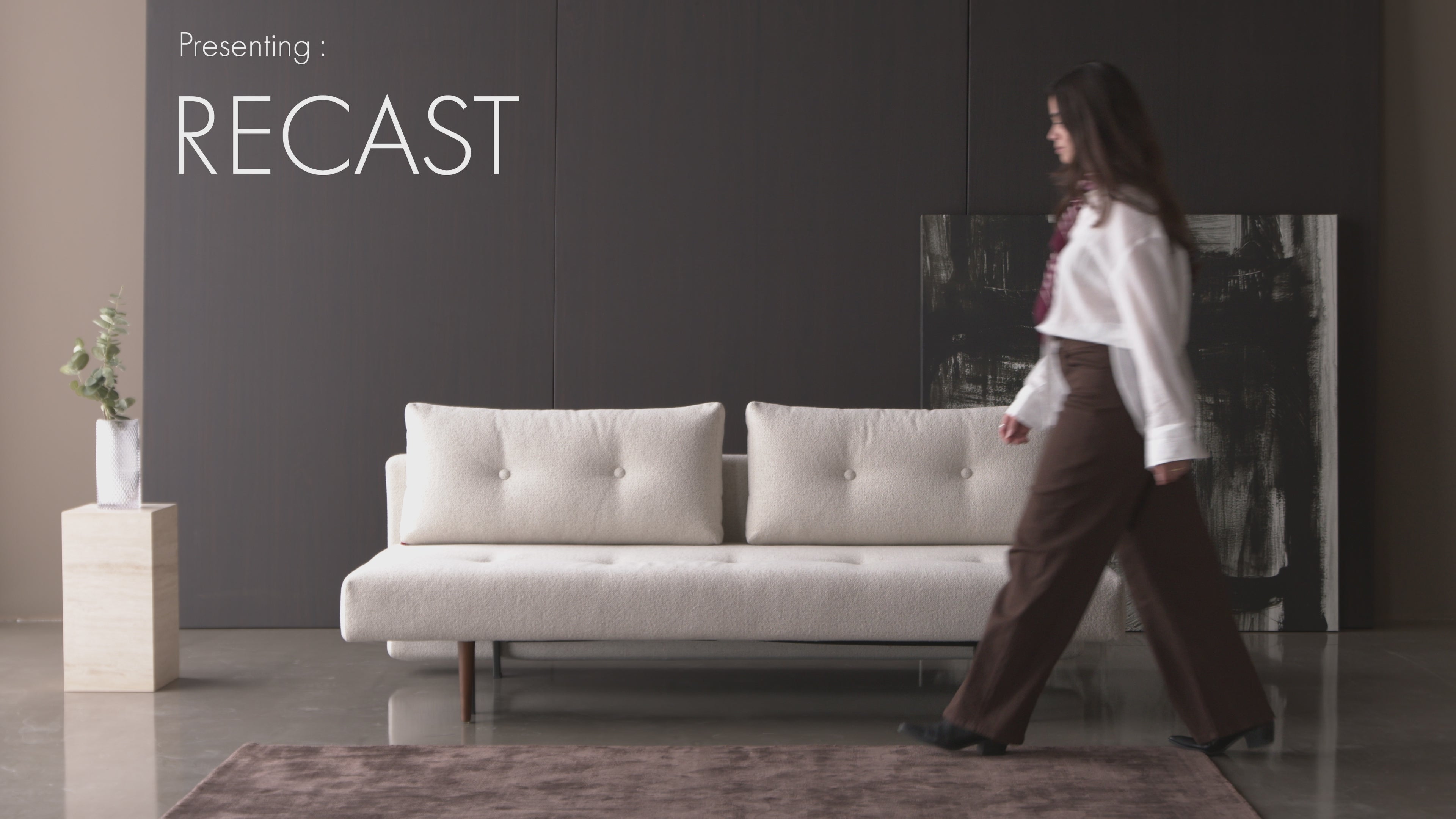 Load video: Newilla Sofa Bed with Standard Arms
